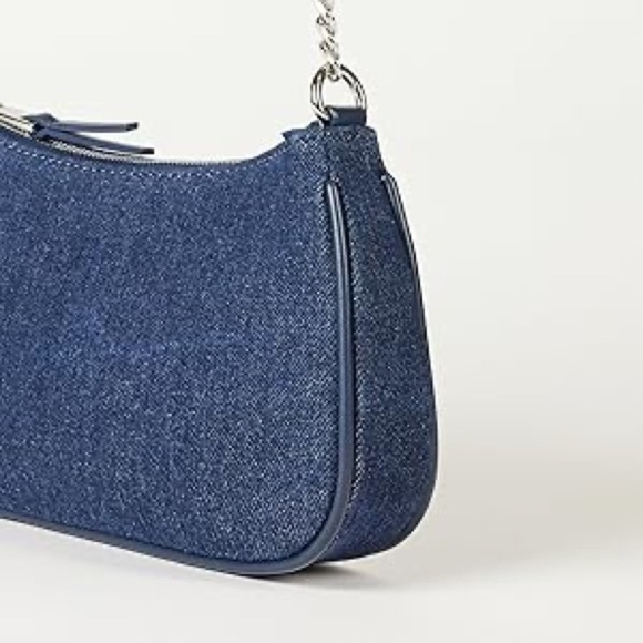 THE DROP Viral Mini Easy West Denim Shoulder Bag With Iconic Silver Hardware - Picture 5 of 12